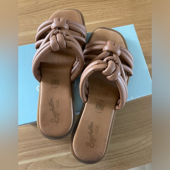 Seychelles Sun Kissed Tan Knotted Slide Sandals 6.5 - Picture 5 of 9